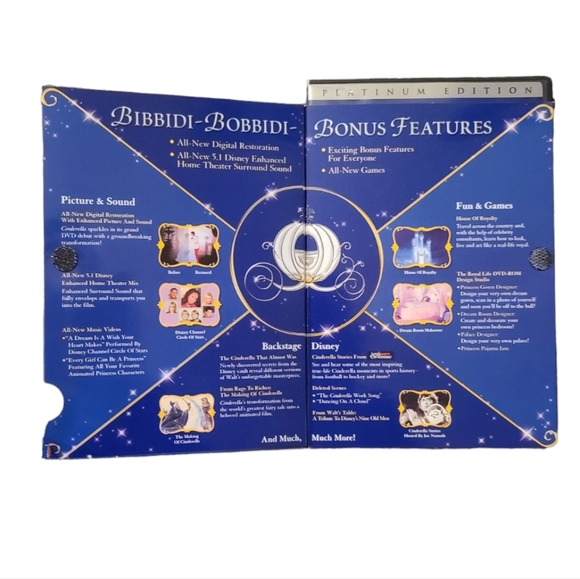 Walt Disney's Cinderella Platinum Edition 2 Disc Special Edition - Picture 2 of 7